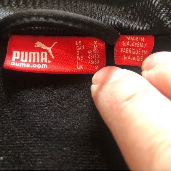 Puma Men’s Performance Black Gray Tricot Track Jacket Size M - Picture 9 of 16